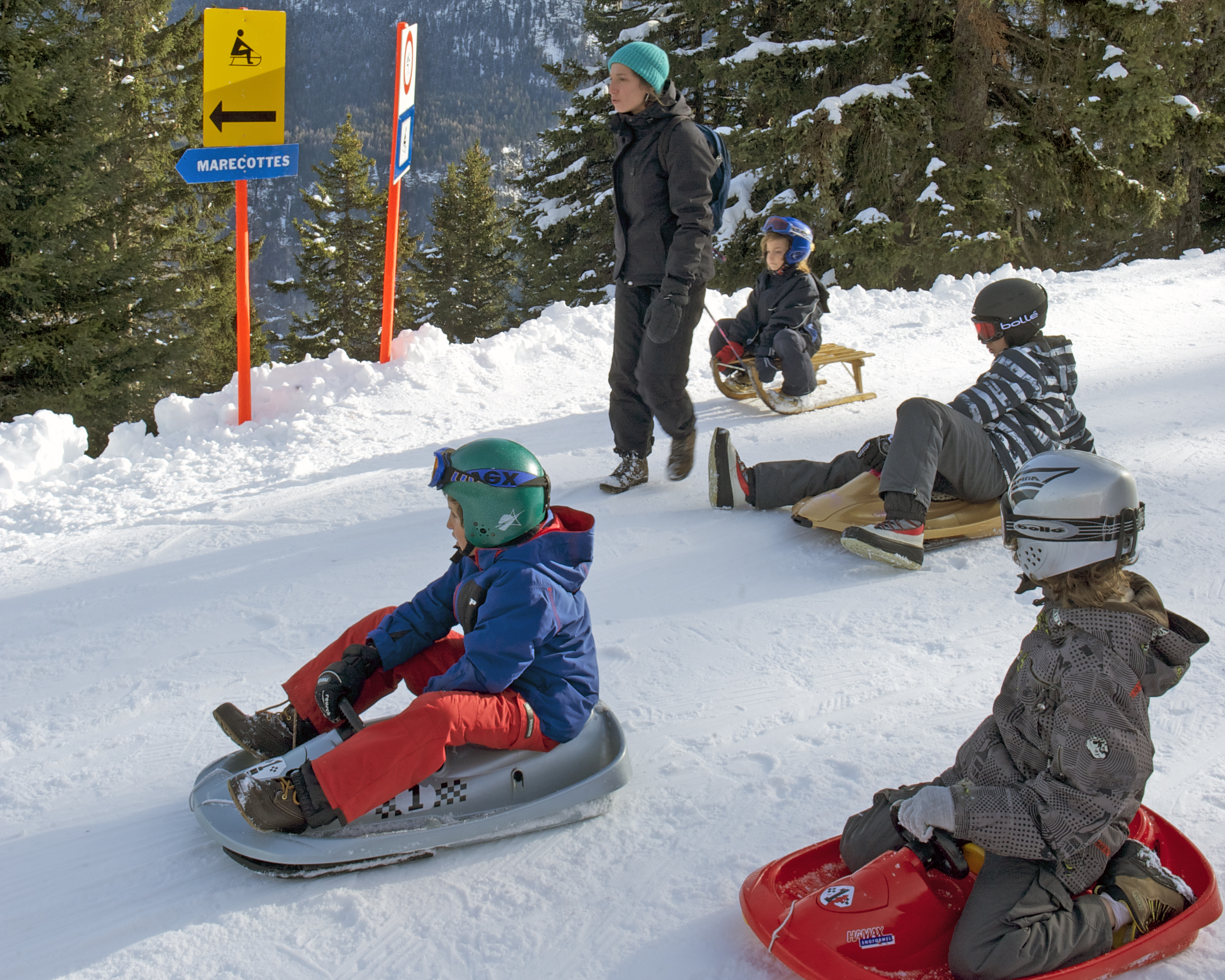 Chemin de luge des Marécottes