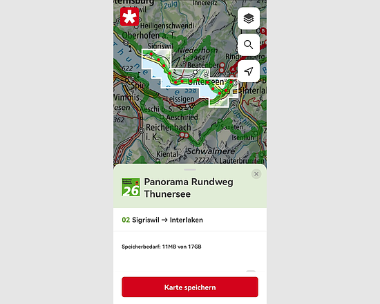 Offline-Karten herunterladen