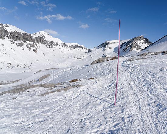Schneeschuhtrail Oberer Segnesboden Snowshoe trekking