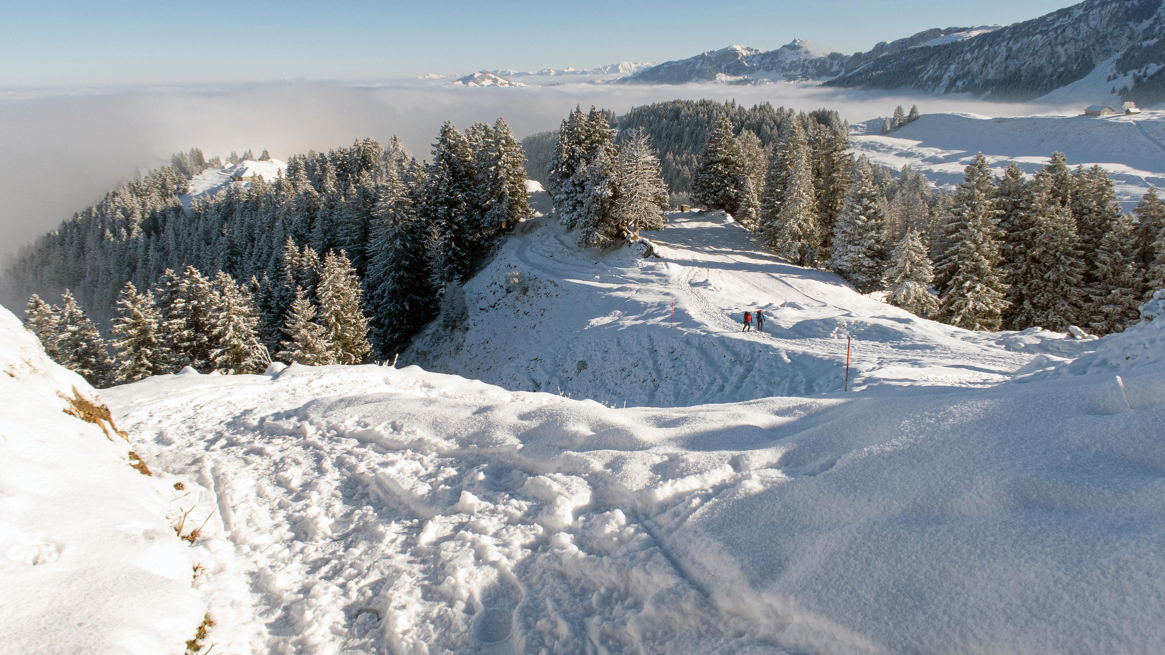Recommended Path Recommended winter hiking paths